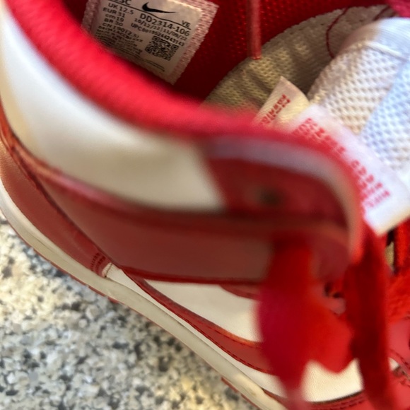 Nike high top red and white dunks size 13 - Picture 2 of 4